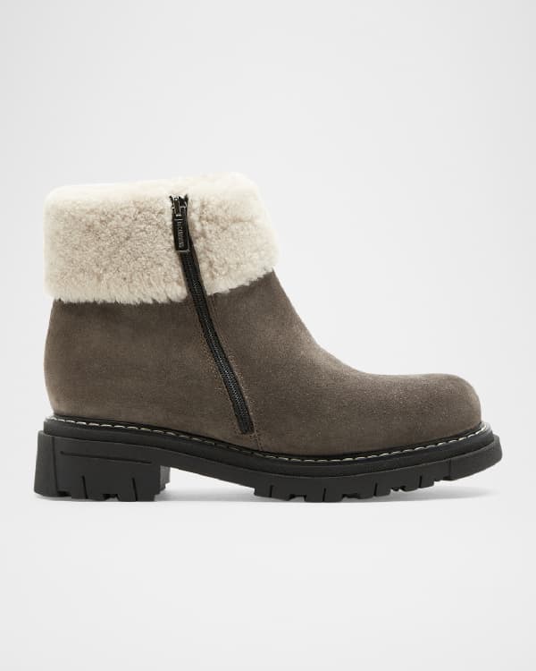 Aquatalia Leoda Weatherproof Patent Ankle Boots Neiman Marcus