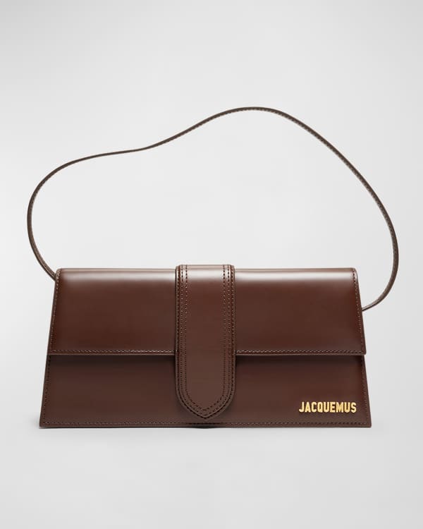 Amina Muaddi Ami Frame Leather Shoulder Bag | Neiman Marcus