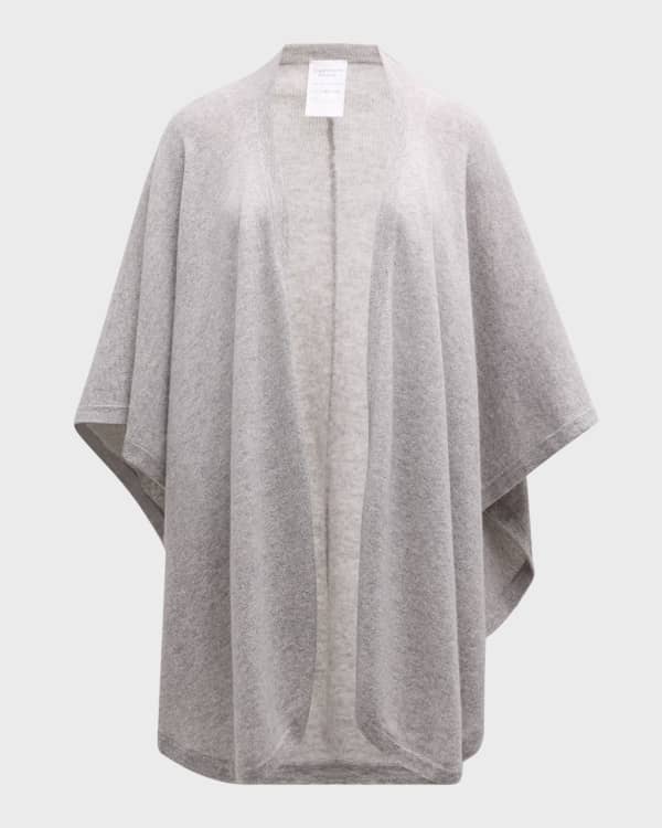 Neiman Marcus Cashmere Collection Open Front Cashmere Poncho Neiman Marcus