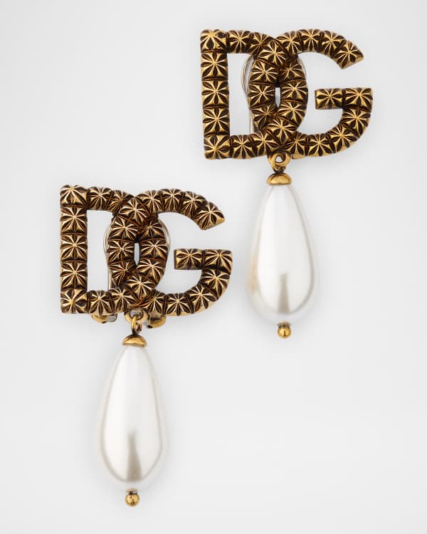 【関税＆送料込み】Dolce & Gabbana Dg Drop Earrings DG drop earrings in gold - Dolce Gabbana | Mytheresa