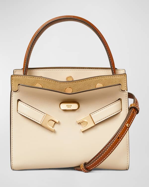Tory Burch Lee Radziwill Petite Perforated Double Top-Handle