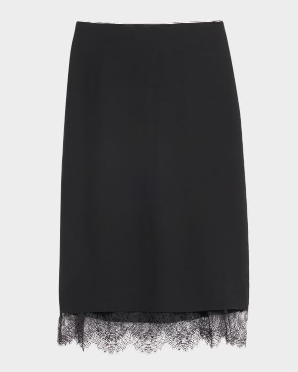 Fuzzi High Low Tulle Mesh Midi Skirt Neiman Marcus