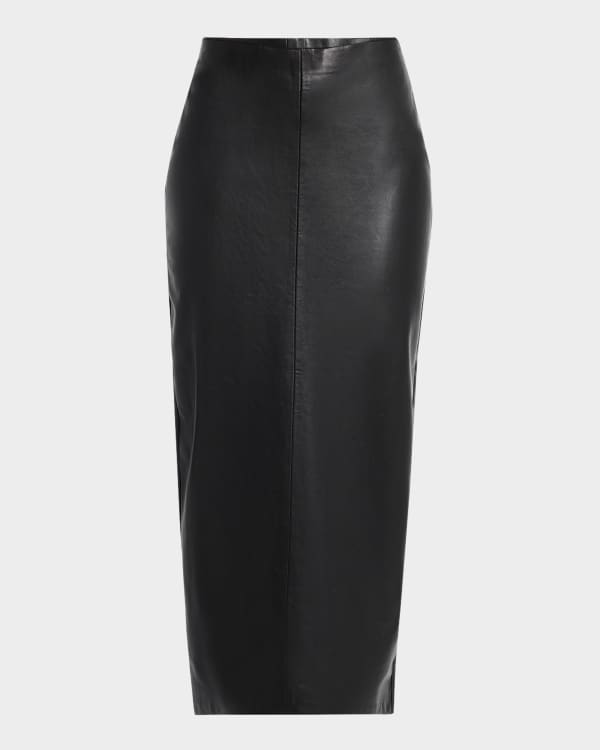 【関税込み】alexander mcqueen Maxi bow leather skirt Alexander McQueen Leather Skirt With Maxi Bow | italist