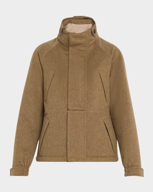 Moncler Ocre Short Parka | Neiman Marcus