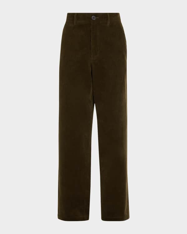 Brunello Cucinelli Men's Fine Wale Pleated Corduroy Pants | Neiman Marcus