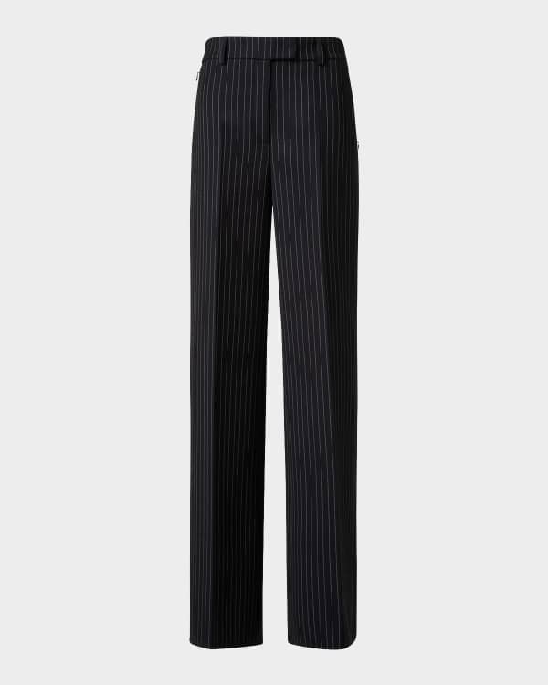 パンツ Max Mara Striped Formal Pants Max Mara Benito Relaxed Fit Pinstripe Cotton, Cashmere