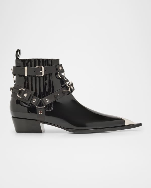 靴 Giorgio armani side zip leather boots Giorgio Armani Men's Leather Chelsea Boots | Neiman Marcus
