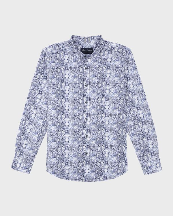 Robert Graham Men's Sole Short Sleeve Woven Shirt - Casual Button-Up Style