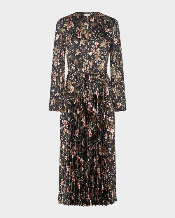 vince pomegranate pleated maxi dress Vince Pomegranate Pleated Maxi Dress