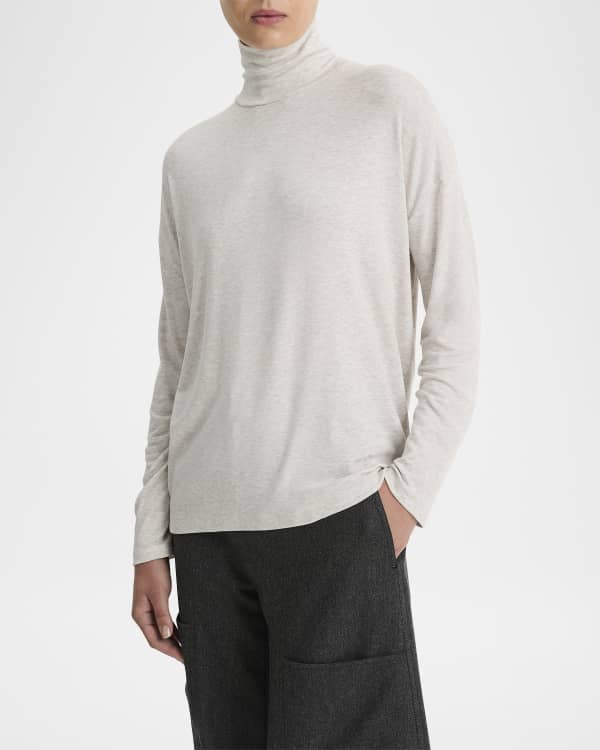 Vince Aran-Knit Mock-Neck Raglan Sweater | Neiman Marcus