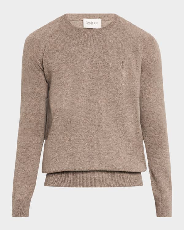 Saint Laurent Men's Destroyed Cotton Sweater | Neiman Marcus Saint Laurent Men's Destroyed Cotton Sweater | Neiman Marcus