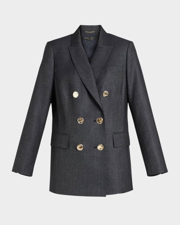 Marina Rinaldi Plus Size Catwalk Single Button Linen Jacket Neiman Marcus