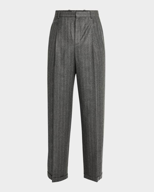 VIP【送料関税込】VALENTINO WOOL TROUSERS Valentino Garavani Men's Pinstripe Wool Suit Pants | Neiman