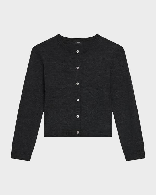 Theory Multicolor Boucle Tweed Cardigan | Neiman Marcus