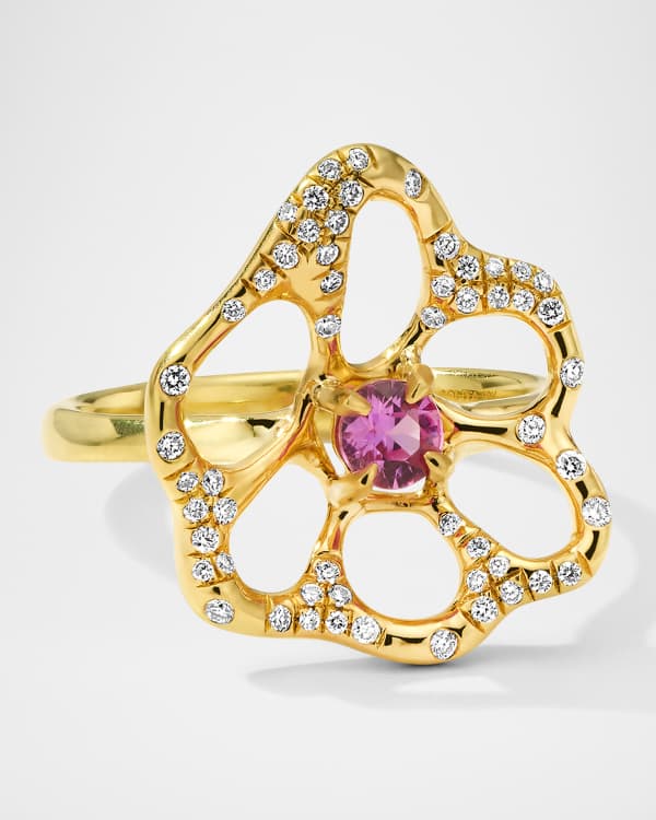 Ippolita 18K Stardust Drizzle Medium Flower Ring with Diamonds