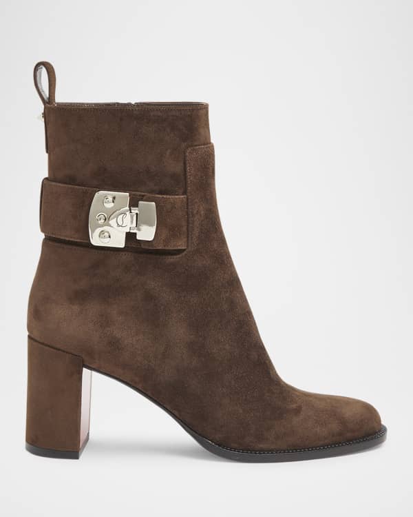 muumuu.    ブーツ Miu Miu Calfskin Block-Heel Moto Booties | Neiman Marcus
