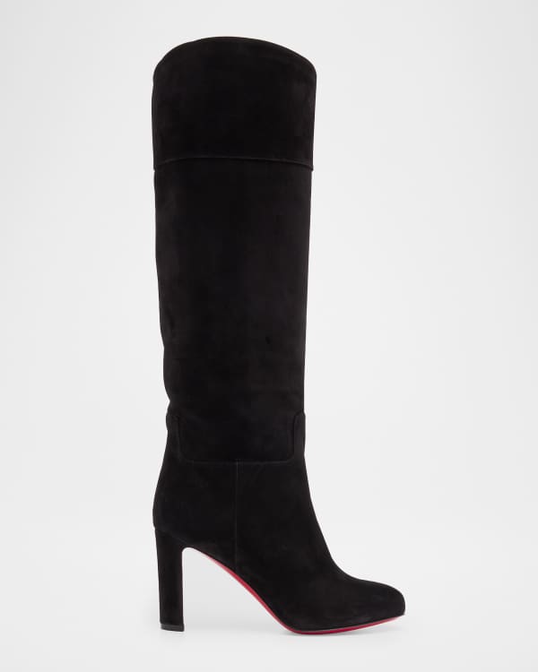 Christian Louboutin Loubirain Calf High Rain Boots Neiman Marcus