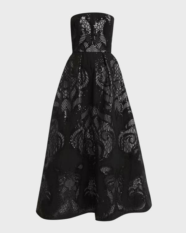 Zimmermann Luminosity Plunging Spliced Lace Maxi Dress