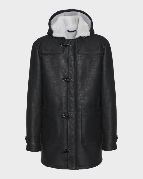 Gorski Men's Loro Piana Wool-Cashmere Parka with Lamb Shearling