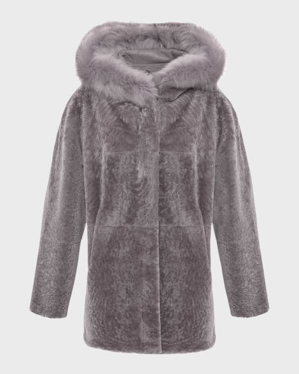 Mens goat fur coat top