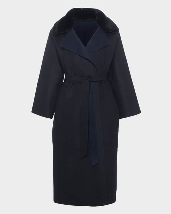 THE ROW August Single-Breasted Wool-Silk Coat | Neiman Marcus