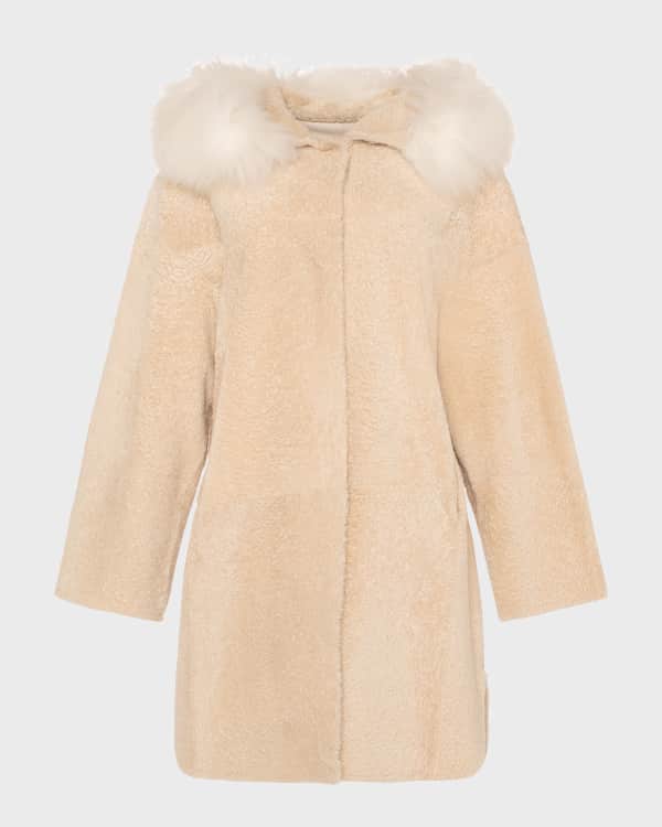 Kiton Sheep Shearling Zip Jacket | Neiman Marcus