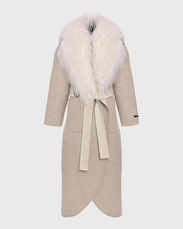 Cinzia Rocca Wool Blend Long Coat Neiman Marcus