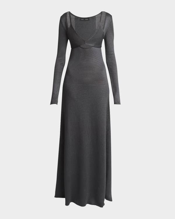 JW Anderson Asymmetric Draped Lace One-Shoulder Slip Gown