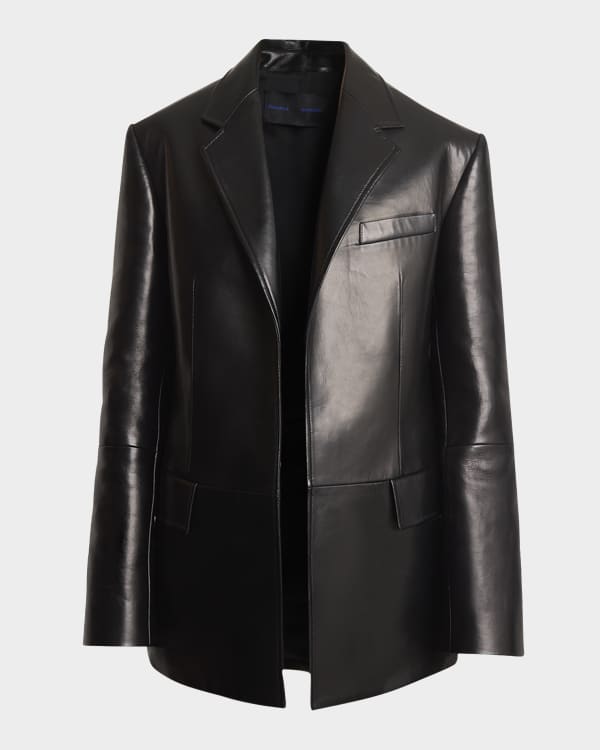 Proenza Schouler Judd Leather Jacket with Shearling Collar Neiman Marcus