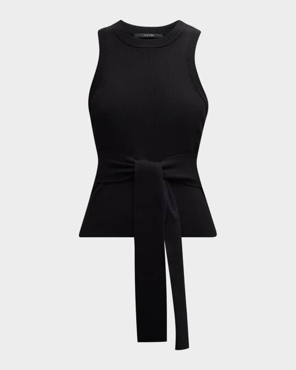 Tシャツ・カットソー TOTEME DOUBLE-HALTER SILK TOP TOTEME Double-Halter Silk Top | Grey | FARFETCH