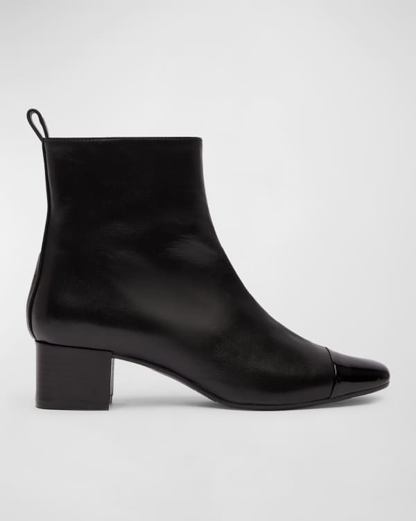 Cole haan lexi grand stretch leather and woven ankle boots top
