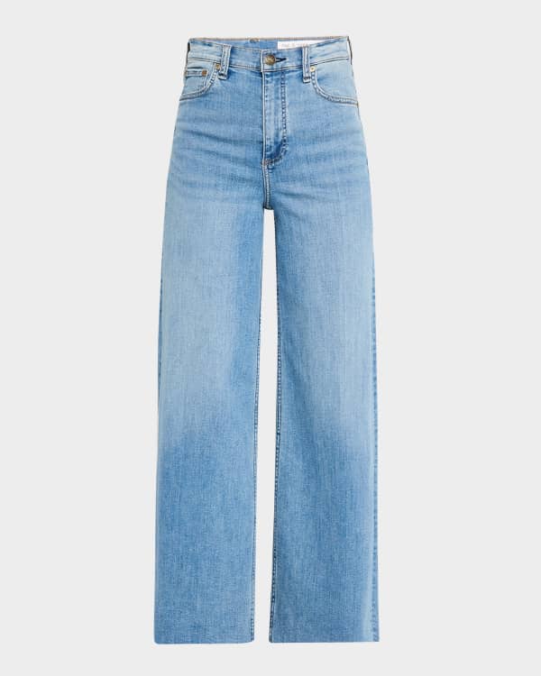 B SIDES Marcel Mid-Rise Relaxed Straight Crop Jeans | Neiman Marcus