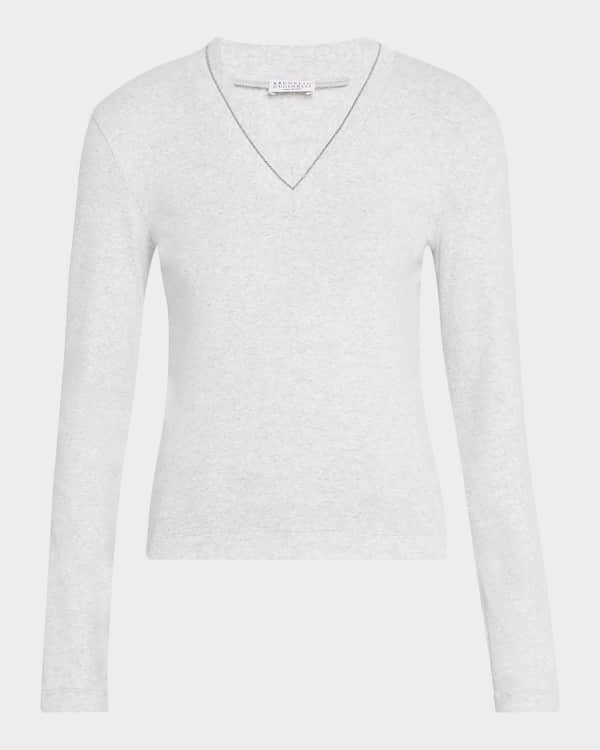 Etro Paisley Foliage-Print Jersey Long-Sleeve Top | Neiman