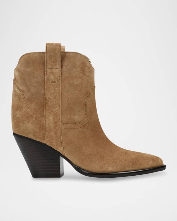 Marc Fisher LTD Daire Perforated Suede Boots Neiman Marcus