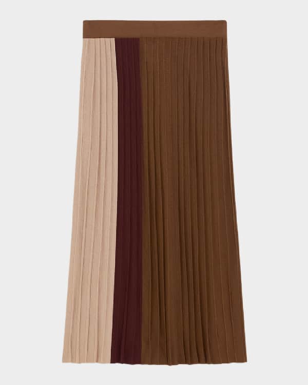 Weekend Max Mara Nurra Pleated Metallic A Line Midi Skirt Neiman Marcus