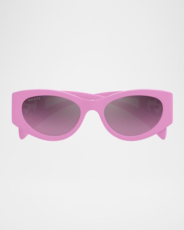 Gucci GG Logo Plastic Cat-Eye Sunglasses | Neiman Marcus