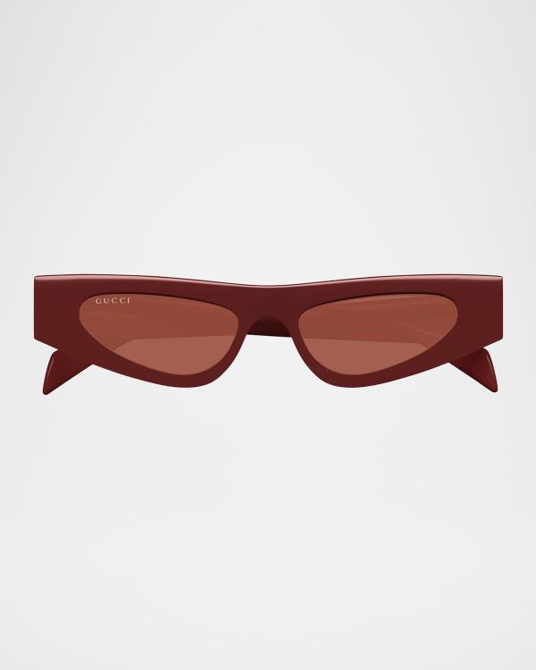 Gucci Star Logo Acetate Cat-Eye Sunglasses | Neiman Marcus display picture 3