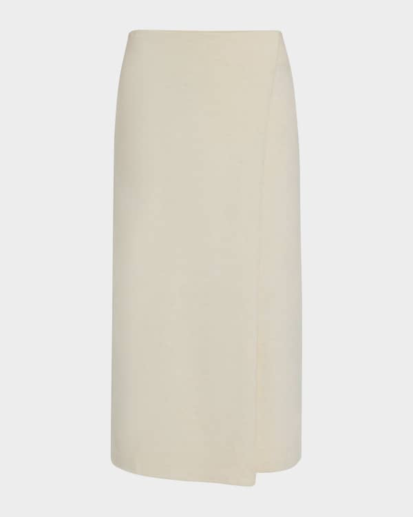 Vince knot silk midi skirt deals