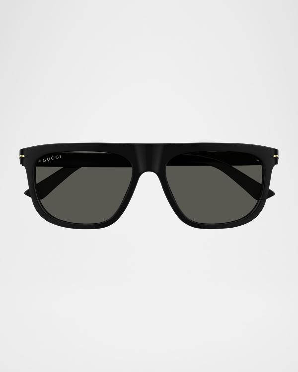 GUCCI メンズ　美品 Gucci Men's GG1875S Metal Round Sunglasses | Neiman Marcus