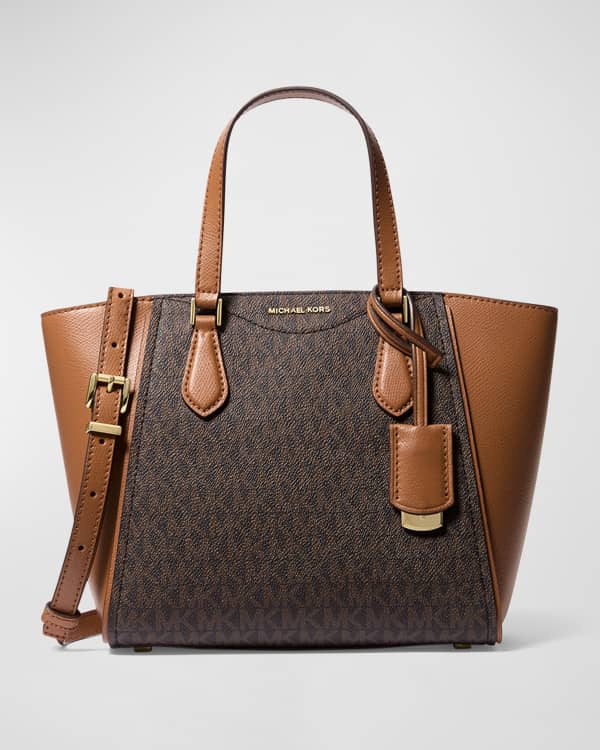 MICHAEL Michael Kors Marilyn Medium Stud Leopard Satchel Bag | Neiman Marcus