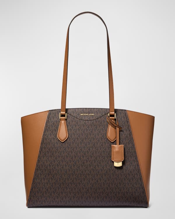 MICHAEL Michael Kors East West Monogram Zip Tote Bag Neiman Marcus