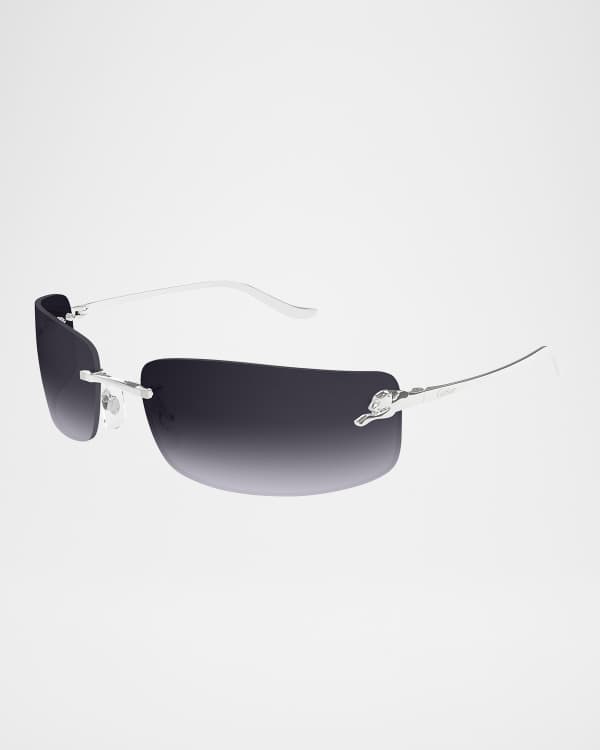 Rimless Metal Butterfly Sunglasses 