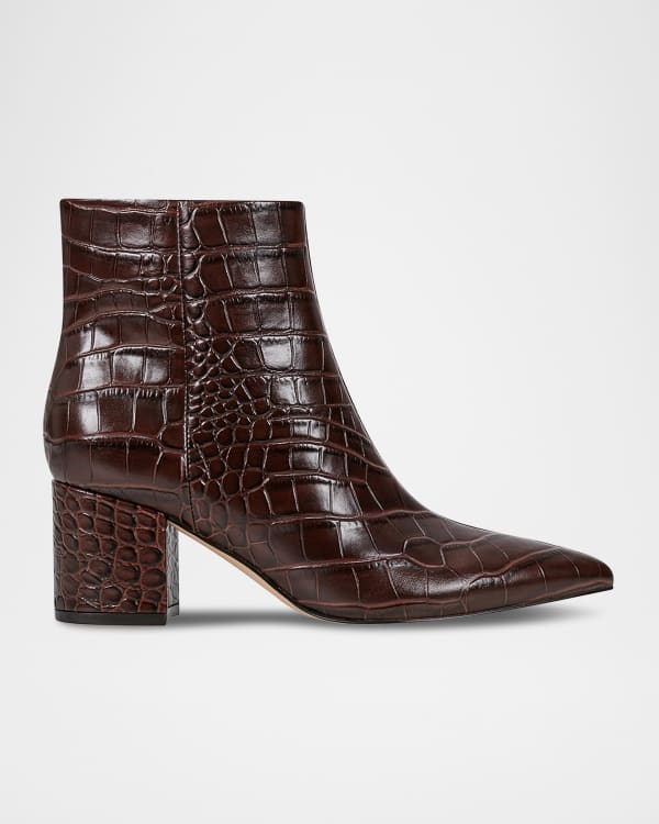Marc fisher crocodile leather booties store