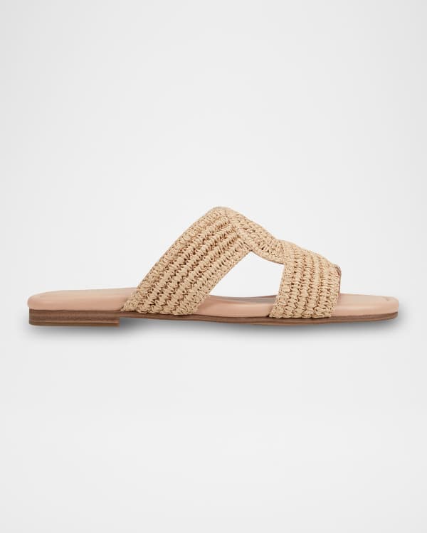 Stuart Weitzman Kelli Suede Knot Slide Sandals Neiman Marcus