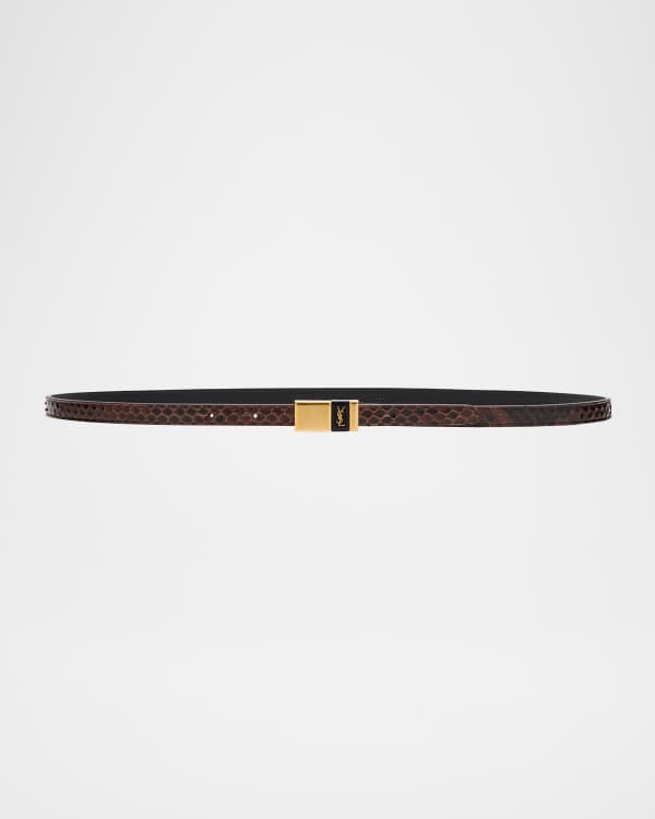 Saint Laurent Cassandre YSL Leather Belt | Neiman Marcus Saint Laurent Cassandre YSL Leather Belt | Neiman Marcus