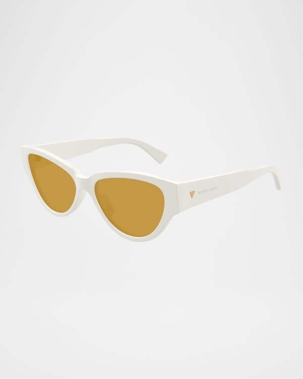 Bottega Veneta Clear Rimless Metal Wrap Sunglasses | Neiman