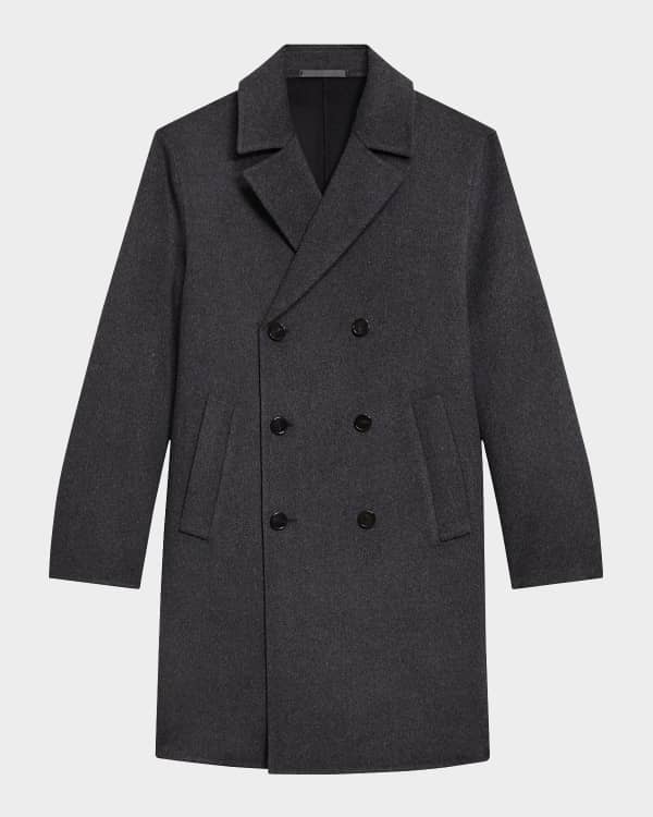 Theory Men s Clarence Coat in Rush Herringbone Neiman Marcus