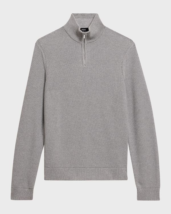 Ralph Lauren Mens Textured Quarter Zip Sweater Bright Red Size X Small main image 0