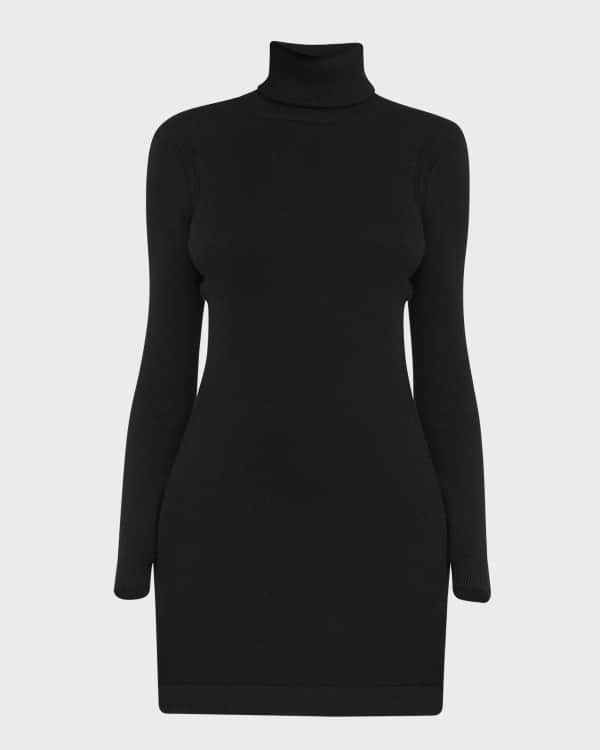 Adam Lippes Turtleneck Scarf-Waist Knit Midi Dress | Neiman Adam Lippes Turtleneck Scarf-Waist Knit Midi Dress | Neiman