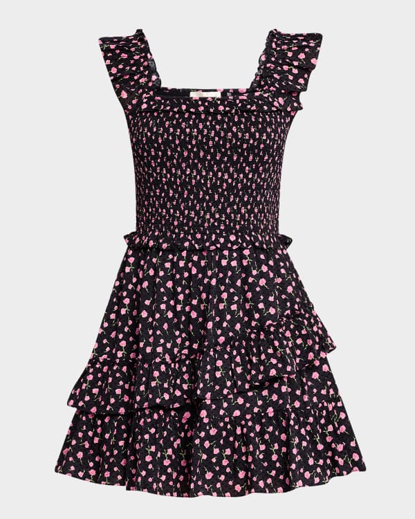 Aqua tiered floral halter dress best sale